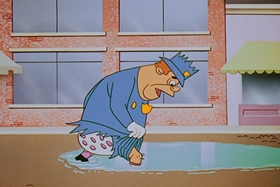 Screenshots from the 1958 Walter Lantz cartoon His Better Elf