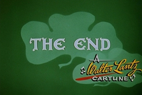 Screenshots from the 1958 Walter Lantz cartoon His Better Elf