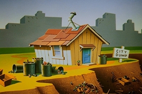 Screenshots from the 1958 Walter Lantz cartoon His Better Elf