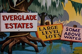 Screenshots from the 1958 Walter Lantz cartoon Everglade Raid