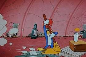 Screenshots from the 1958 Walter Lantz cartoon Everglade Raid