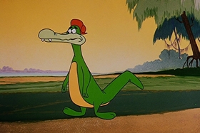 Screenshots from the 1958 Walter Lantz cartoon Everglade Raid