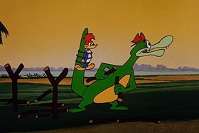 Screenshots from the 1958 Walter Lantz cartoon Everglade Raid