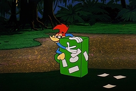 Screenshots from the 1958 Walter Lantz cartoon Everglade Raid