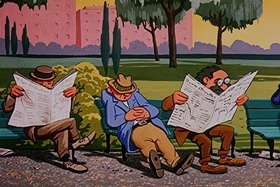 Screenshots from the 1958 Walter Lantz cartoon Everglade Raid