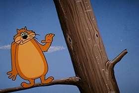Screenshots from the 1958 Walter Lantz cartoon Tree