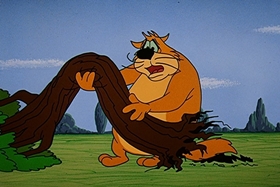 Screenshots from the 1958 Walter Lantz cartoon Tree