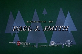 Screenshots from the 1958 Walter Lantz cartoon Tree