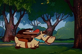 Screenshots from the 1958 Walter Lantz cartoon Jittery Jester