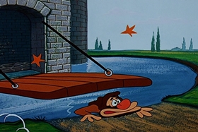 Screenshots from the 1958 Walter Lantz cartoon Jittery Jester