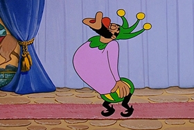 Screenshots from the 1958 Walter Lantz cartoon Jittery Jester