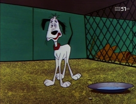 Screenshots from the 1958 Warner Bros. cartoon A Waggily Tale