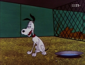 Screenshots from the 1958 Warner Bros. cartoon A Waggily Tale