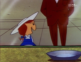 Screenshots from the 1958 Warner Bros. cartoon A Waggily Tale