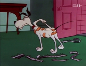Screenshots from the 1958 Warner Bros. cartoon A Waggily Tale