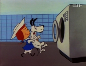 Screenshots from the 1958 Warner Bros. cartoon A Waggily Tale