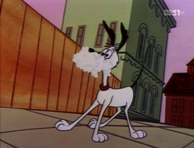 Screenshots from the 1958 Warner Bros. cartoon A Waggily Tale