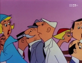 Screenshots from the 1958 Warner Bros. cartoon A Waggily Tale