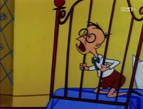 Screenshots from the 1958 Warner Bros. cartoon A Waggily Tale