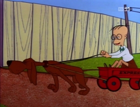 Screenshots from the 1958 Warner Bros. cartoon A Waggily Tale