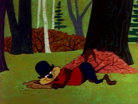 Screenshots from the 1958 Warner Bros. cartoon Now Hare This