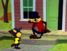 Screenshots from the 1958 Warner Bros. cartoon Now Hare This