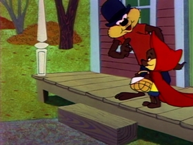 Screenshots from the 1958 Warner Bros. cartoon Now Hare This