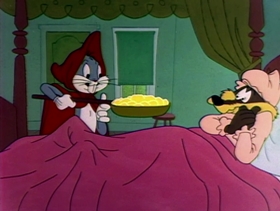 Screenshots from the 1958 Warner Bros. cartoon Now Hare This