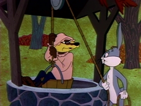 Screenshots from the 1958 Warner Bros. cartoon Now Hare This