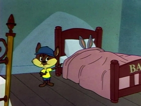 Screenshots from the 1958 Warner Bros. cartoon Now Hare This