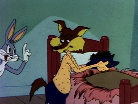 Screenshots from the 1958 Warner Bros. cartoon Now Hare This