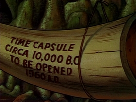 Screenshots from the 1958 Warner Bros. cartoon Pre-Hysterical Hare