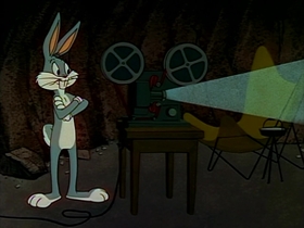 Screenshots from the 1958 Warner Bros. cartoon Pre-Hysterical Hare
