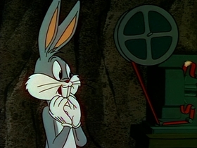 Screenshots from the 1958 Warner Bros. cartoon Pre-Hysterical Hare