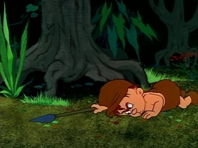 Screenshots from the 1958 Warner Bros. cartoon Pre-Hysterical Hare