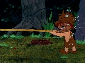 Screenshots from the 1958 Warner Bros. cartoon Pre-Hysterical Hare