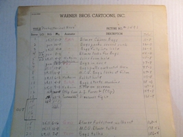 Drafts from the 1958 Warner Bros. cartoon Pre-Hysterical Hare