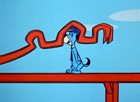 Screenshots from the 1958 Hanna-Barbera cartoon Huckleberry Hound Meets Wee Willie
