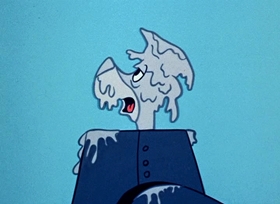 Screenshots from the 1958 Hanna-Barbera cartoon Huckleberry Hound Meets Wee Willie