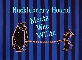 Screenshots from the 1958 Hanna-Barbera cartoon Huckleberry Hound Meets Wee Willie