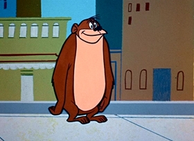 Screenshots from the 1958 Hanna-Barbera cartoon Huckleberry Hound Meets Wee Willie