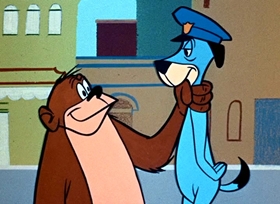 Screenshots from the 1958 Hanna-Barbera cartoon Huckleberry Hound Meets Wee Willie