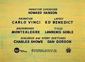 Screenshots from the 1958 Hanna-Barbera cartoon Cousin Tex