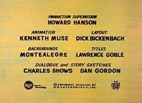 Screenshots from the 1958 Hanna-Barbera cartoon Yogi Bear