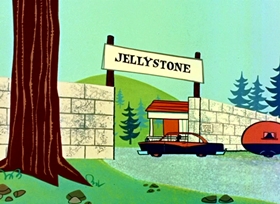 Screenshots from the 1958 Hanna-Barbera cartoon Yogi Bear