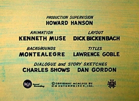 Screenshots from the 1958 Hanna-Barbera cartoon Lion-Hearted Huck