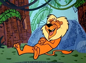 Screenshots from the 1958 Hanna-Barbera cartoon Lion-Hearted Huck