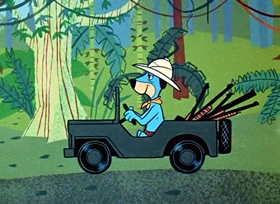 Screenshots from the 1958 Hanna-Barbera cartoon Lion-Hearted Huck