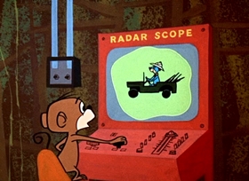 Screenshots from the 1958 Hanna-Barbera cartoon Lion-Hearted Huck