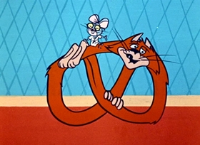 Screenshots from the 1958 Hanna-Barbera cartoon Judo Jack